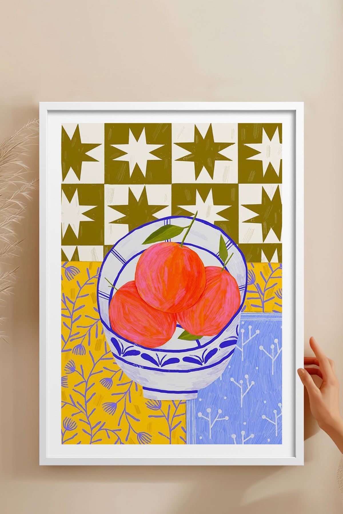 HOMEPACK Ahşap Çerçeveli Tablo Çerçeveli Poster Sanatsal Modern Duvar Dekoru TK-832