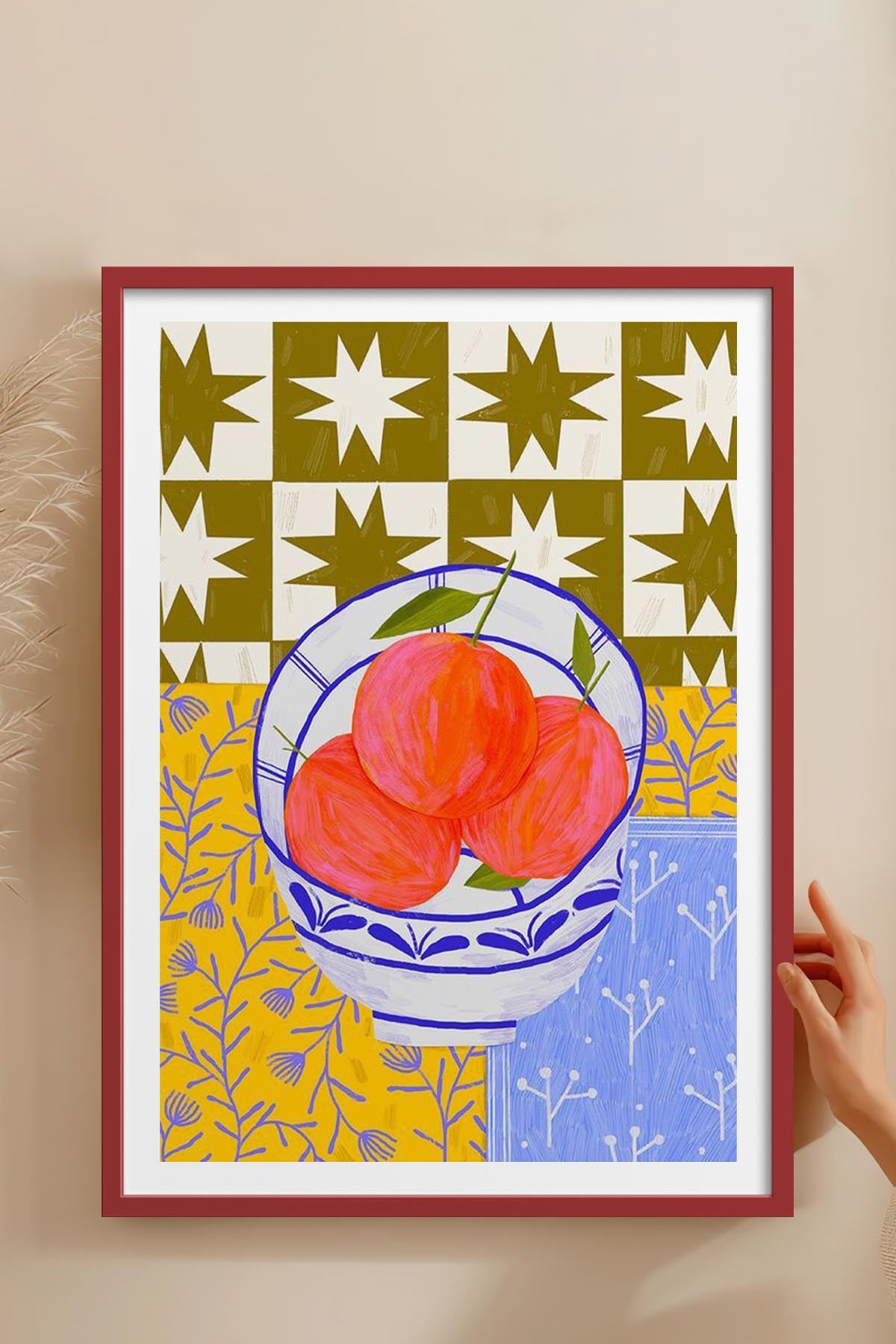 HOMEPACK Ahşap Çerçeveli Tablo Çerçeveli Poster Sanatsal Modern Duvar Dekoru TK-832