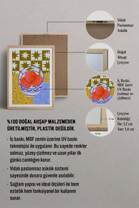 HOMEPACK Ahşap Çerçeveli Tablo Çerçeveli Poster Sanatsal Modern Duvar Dekoru TK-832