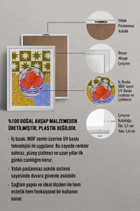 HOMEPACK Ahşap Çerçeveli Tablo Çerçeveli Poster Sanatsal Modern Duvar Dekoru TK-832