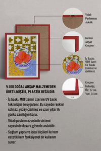 HOMEPACK Ahşap Çerçeveli Tablo Çerçeveli Poster Sanatsal Modern Duvar Dekoru TK-832