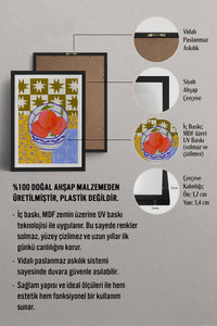 HOMEPACK Ahşap Çerçeveli Tablo Çerçeveli Poster Sanatsal Modern Duvar Dekoru TK-832