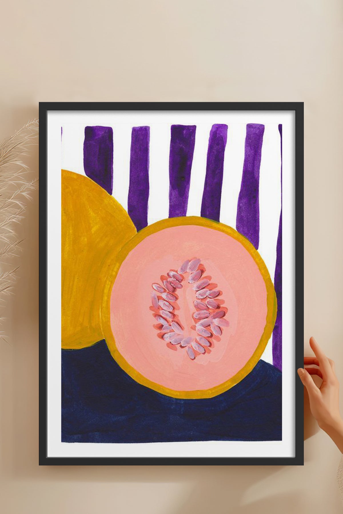 HOMEPACK Ahşap Çerçeveli Tablo Çerçeveli Poster Sanatsal Modern Duvar Dekoru TK-833