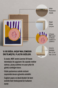HOMEPACK Ahşap Çerçeveli Tablo Çerçeveli Poster Sanatsal Modern Duvar Dekoru TK-833