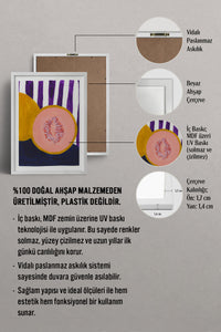 HOMEPACK Ahşap Çerçeveli Tablo Çerçeveli Poster Sanatsal Modern Duvar Dekoru TK-833