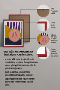 HOMEPACK Ahşap Çerçeveli Tablo Çerçeveli Poster Sanatsal Modern Duvar Dekoru TK-833