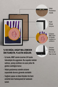 HOMEPACK Ahşap Çerçeveli Tablo Çerçeveli Poster Sanatsal Modern Duvar Dekoru TK-833