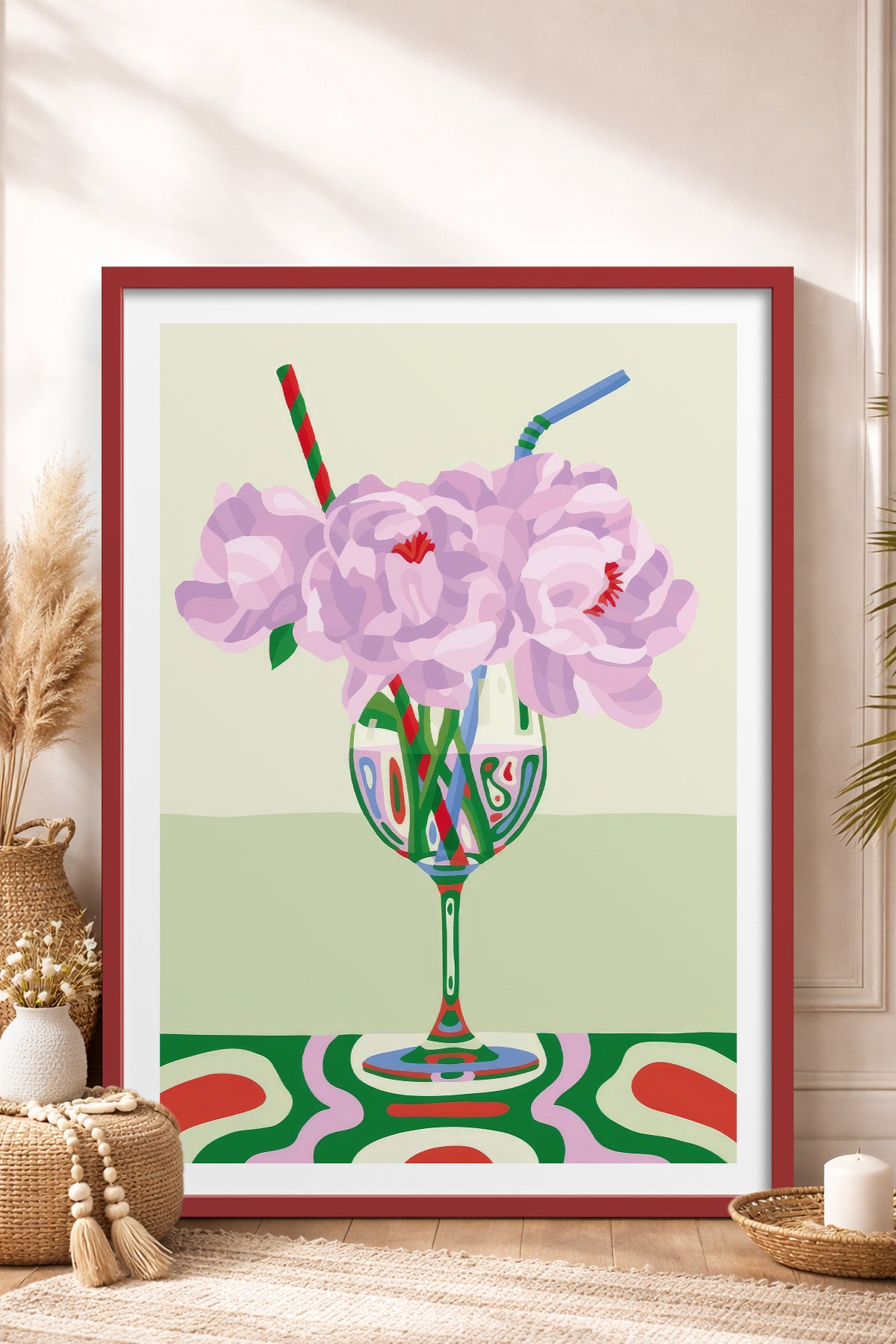 HOMEPACK Ahşap Çerçeveli Tablo Çerçeveli Poster Sanatsal Modern Duvar Dekoru TK-834