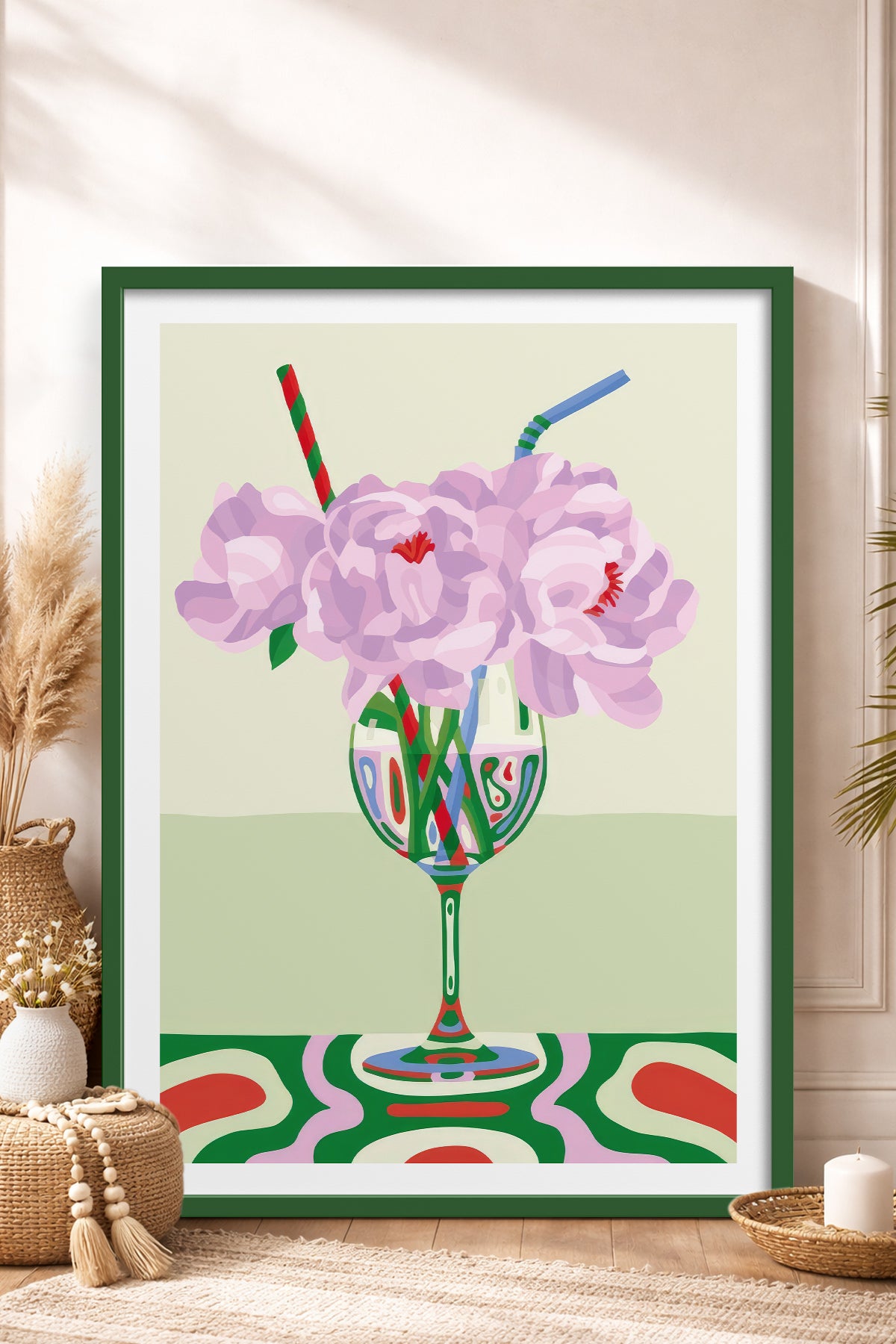 HOMEPACK Ahşap Çerçeveli Tablo Çerçeveli Poster Sanatsal Modern Duvar Dekoru TK-834