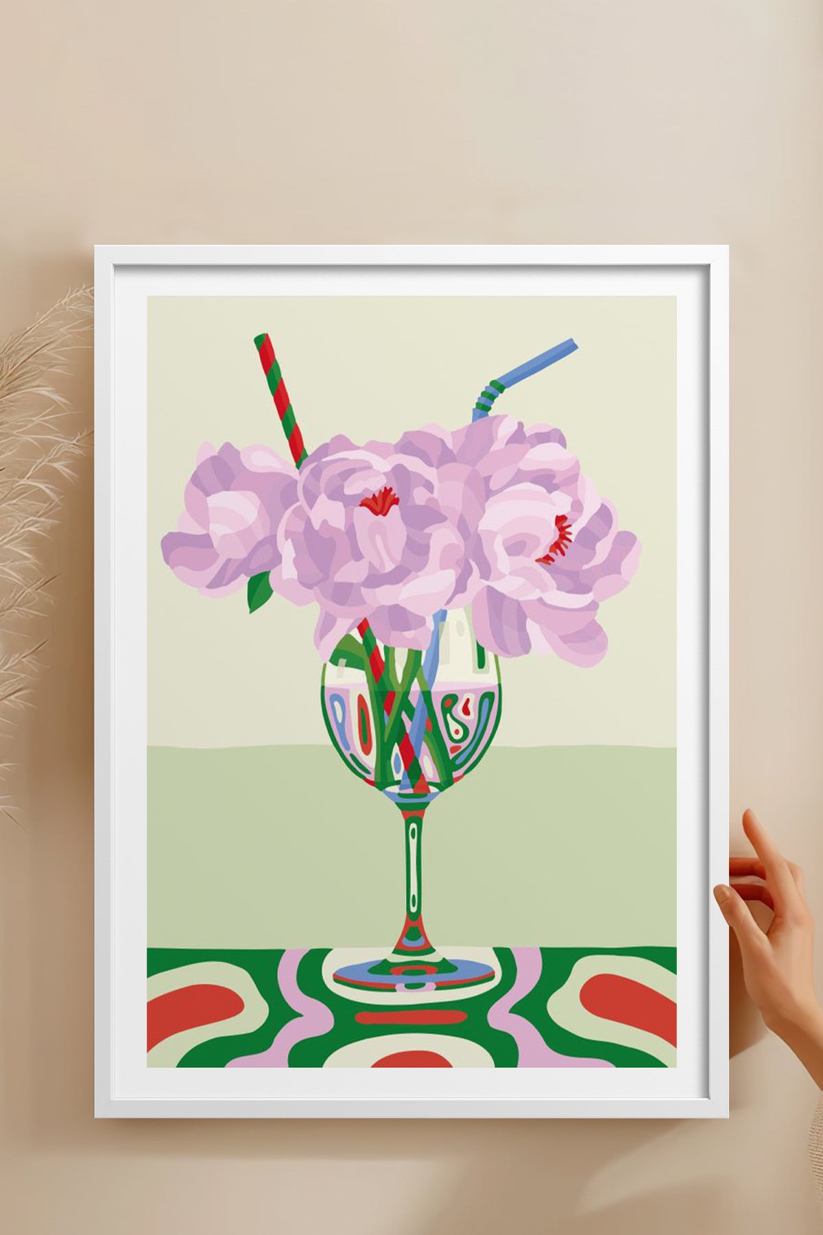 HOMEPACK Ahşap Çerçeveli Tablo Çerçeveli Poster Sanatsal Modern Duvar Dekoru TK-834