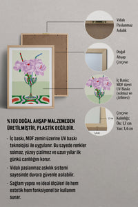 HOMEPACK Ahşap Çerçeveli Tablo Çerçeveli Poster Sanatsal Modern Duvar Dekoru TK-834