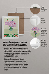 HOMEPACK Ahşap Çerçeveli Tablo Çerçeveli Poster Sanatsal Modern Duvar Dekoru TK-834