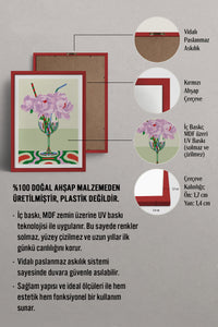 HOMEPACK Ahşap Çerçeveli Tablo Çerçeveli Poster Sanatsal Modern Duvar Dekoru TK-834