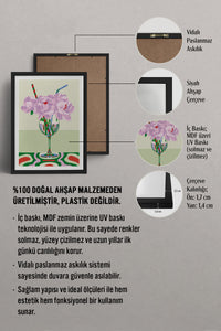 HOMEPACK Ahşap Çerçeveli Tablo Çerçeveli Poster Sanatsal Modern Duvar Dekoru TK-834