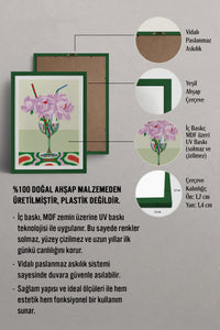 HOMEPACK Ahşap Çerçeveli Tablo Çerçeveli Poster Sanatsal Modern Duvar Dekoru TK-834
