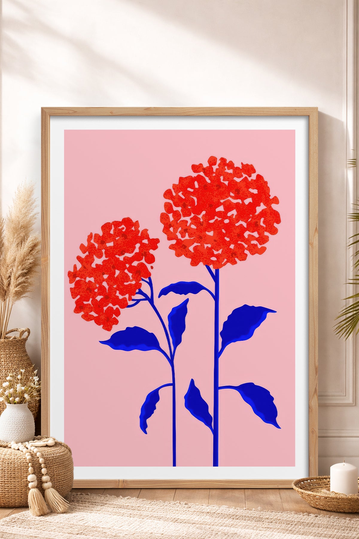HOMEPACK Ahşap Çerçeveli Tablo Çerçeveli Poster Sanatsal Modern Duvar Dekoru TK-835