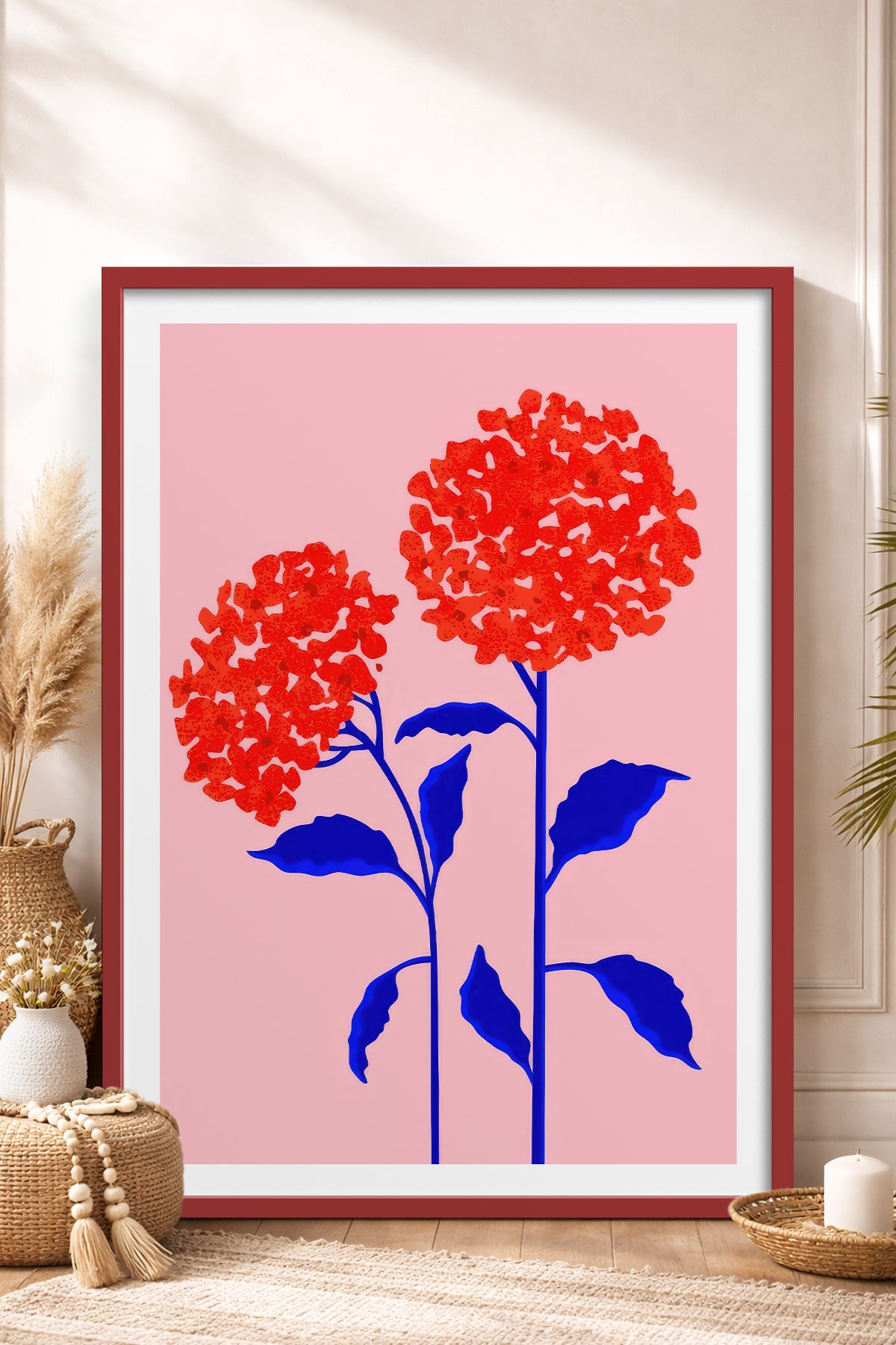 HOMEPACK Ahşap Çerçeveli Tablo Çerçeveli Poster Sanatsal Modern Duvar Dekoru TK-835