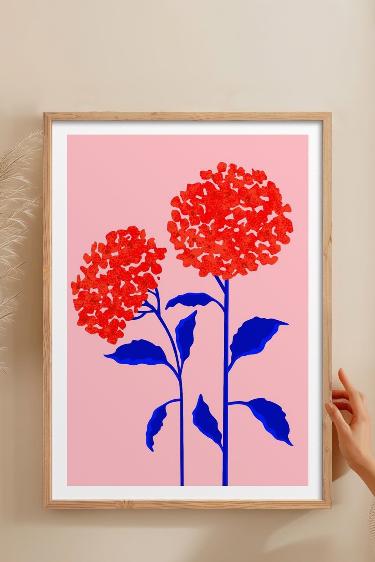 HOMEPACK Ahşap Çerçeveli Tablo Çerçeveli Poster Sanatsal Modern Duvar Dekoru TK-835