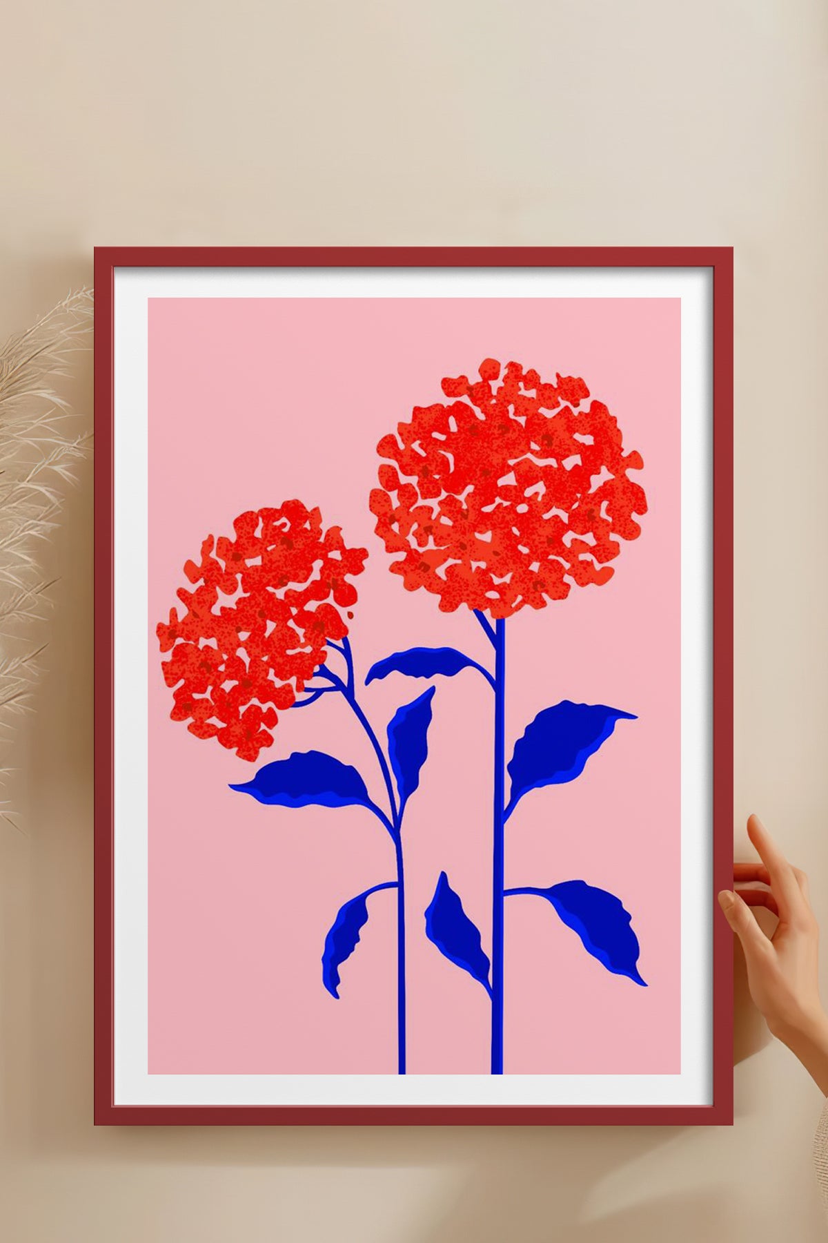 HOMEPACK Ahşap Çerçeveli Tablo Çerçeveli Poster Sanatsal Modern Duvar Dekoru TK-835