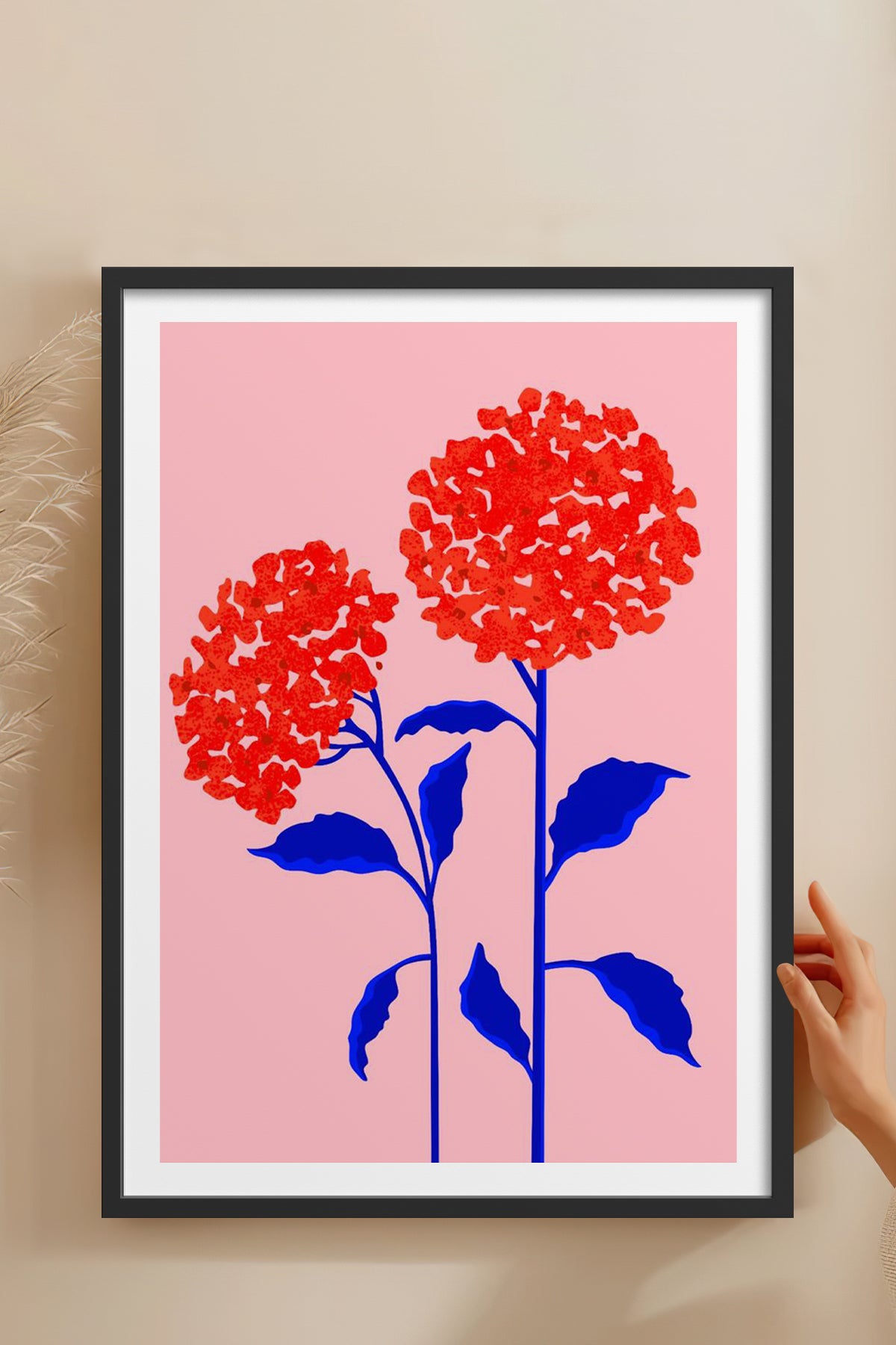 HOMEPACK Ahşap Çerçeveli Tablo Çerçeveli Poster Sanatsal Modern Duvar Dekoru TK-835