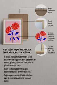 HOMEPACK Ahşap Çerçeveli Tablo Çerçeveli Poster Sanatsal Modern Duvar Dekoru TK-835