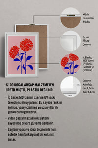 HOMEPACK Ahşap Çerçeveli Tablo Çerçeveli Poster Sanatsal Modern Duvar Dekoru TK-835