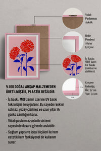 HOMEPACK Ahşap Çerçeveli Tablo Çerçeveli Poster Sanatsal Modern Duvar Dekoru TK-835