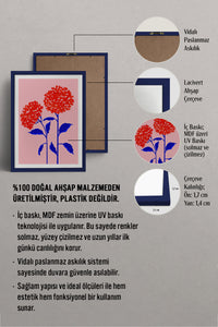 HOMEPACK Ahşap Çerçeveli Tablo Çerçeveli Poster Sanatsal Modern Duvar Dekoru TK-835