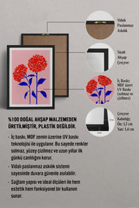 HOMEPACK Ahşap Çerçeveli Tablo Çerçeveli Poster Sanatsal Modern Duvar Dekoru TK-835