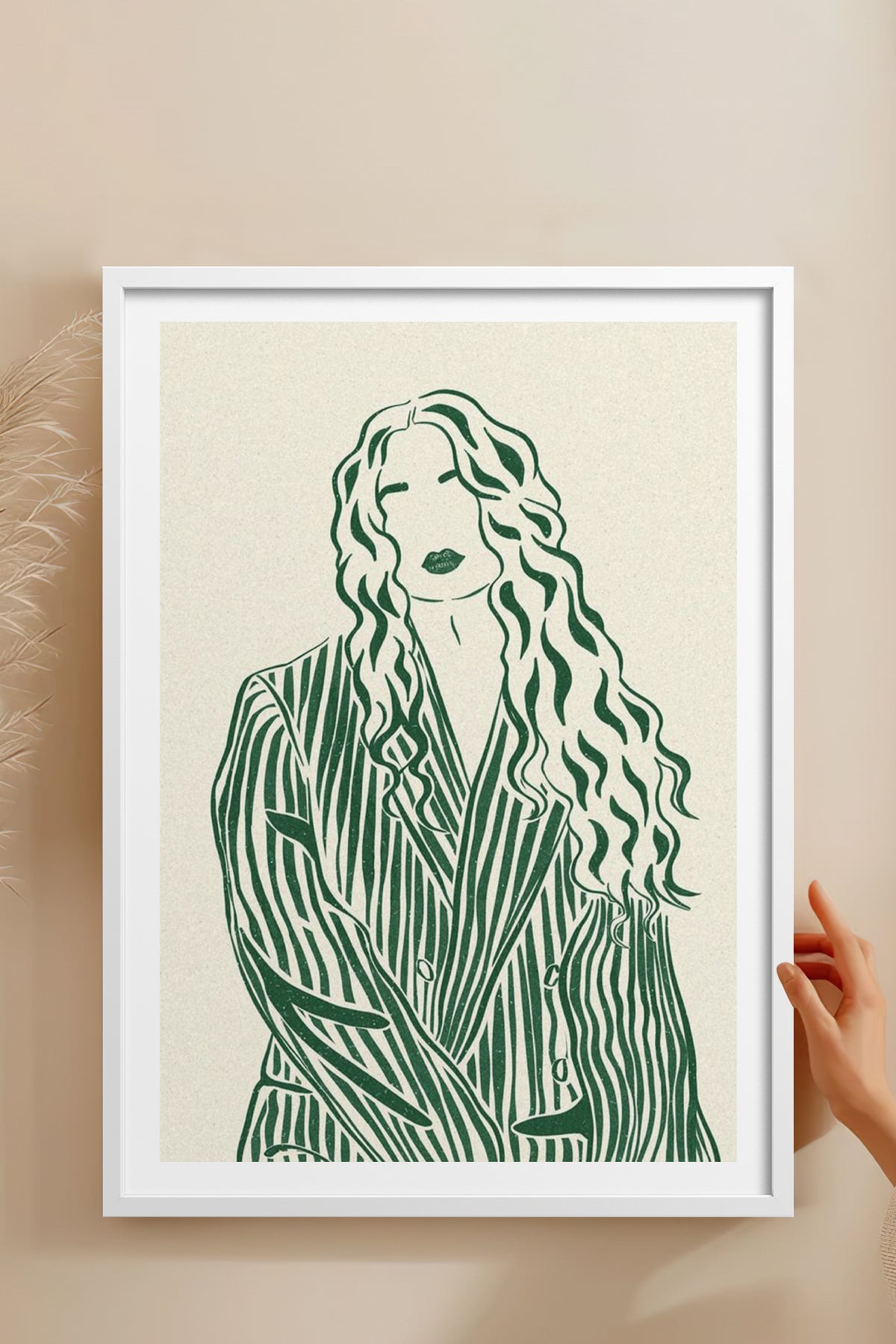 HOMEPACK Ahşap Çerçeveli Tablo Çerçeveli Poster Sanatsal Modern Duvar Dekoru TK-837