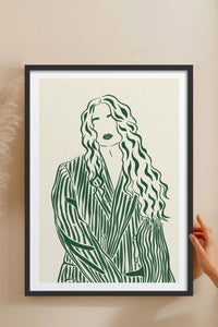 HOMEPACK Ahşap Çerçeveli Tablo Çerçeveli Poster Sanatsal Modern Duvar Dekoru TK-837