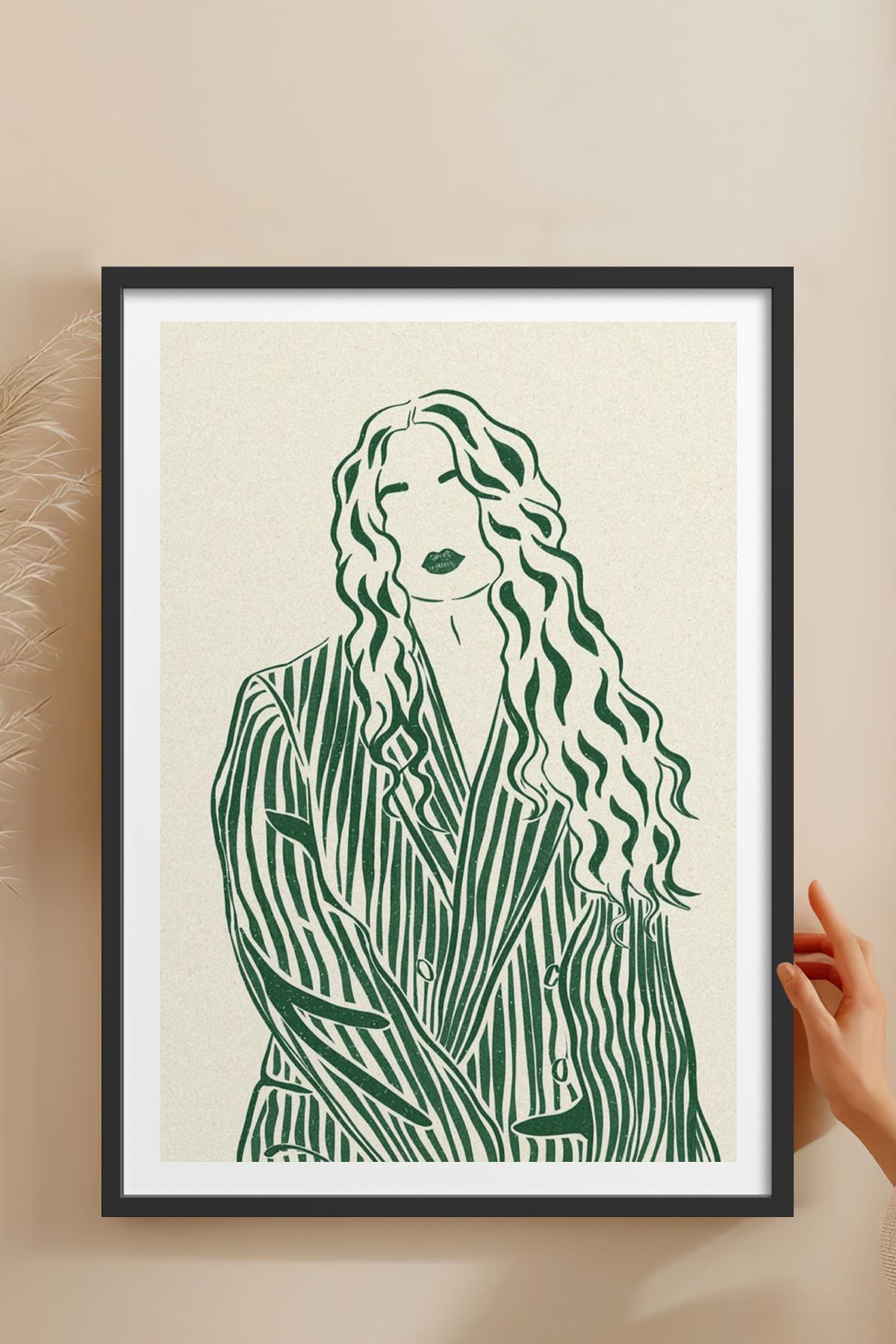 HOMEPACK Ahşap Çerçeveli Tablo Çerçeveli Poster Sanatsal Modern Duvar Dekoru TK-837
