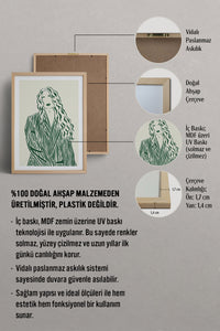 HOMEPACK Ahşap Çerçeveli Tablo Çerçeveli Poster Sanatsal Modern Duvar Dekoru TK-837