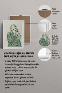 HOMEPACK Ahşap Çerçeveli Tablo Çerçeveli Poster Sanatsal Modern Duvar Dekoru TK-837