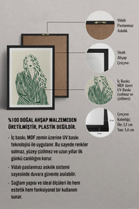 HOMEPACK Ahşap Çerçeveli Tablo Çerçeveli Poster Sanatsal Modern Duvar Dekoru TK-837