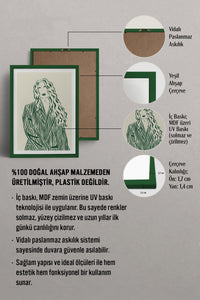 HOMEPACK Ahşap Çerçeveli Tablo Çerçeveli Poster Sanatsal Modern Duvar Dekoru TK-837