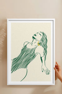 HOMEPACK Ahşap Çerçeveli Tablo Çerçeveli Poster Sanatsal Modern Duvar Dekoru TK-838
