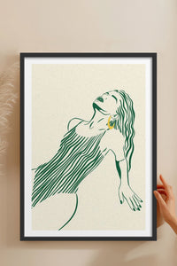 HOMEPACK Ahşap Çerçeveli Tablo Çerçeveli Poster Sanatsal Modern Duvar Dekoru TK-838