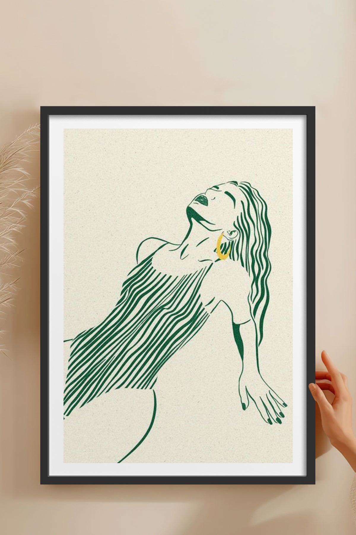 HOMEPACK Ahşap Çerçeveli Tablo Çerçeveli Poster Sanatsal Modern Duvar Dekoru TK-838