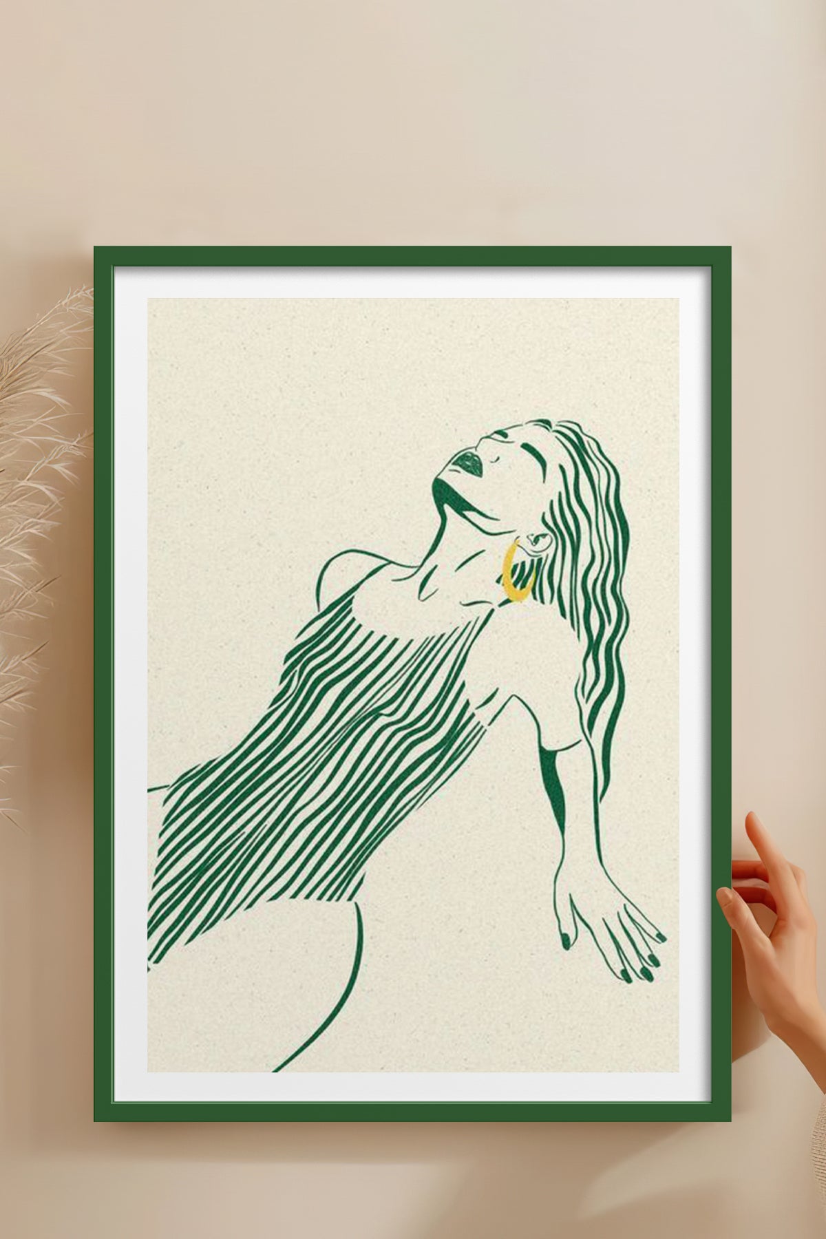 HOMEPACK Ahşap Çerçeveli Tablo Çerçeveli Poster Sanatsal Modern Duvar Dekoru TK-838
