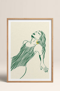 HOMEPACK Ahşap Çerçeveli Tablo Çerçeveli Poster Sanatsal Modern Duvar Dekoru TK-838