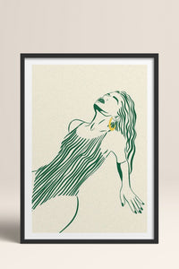 HOMEPACK Ahşap Çerçeveli Tablo Çerçeveli Poster Sanatsal Modern Duvar Dekoru TK-838