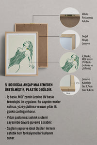 HOMEPACK Ahşap Çerçeveli Tablo Çerçeveli Poster Sanatsal Modern Duvar Dekoru TK-838
