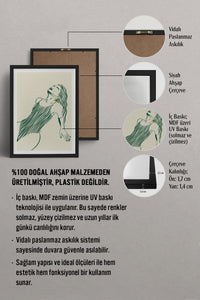 HOMEPACK Ahşap Çerçeveli Tablo Çerçeveli Poster Sanatsal Modern Duvar Dekoru TK-838
