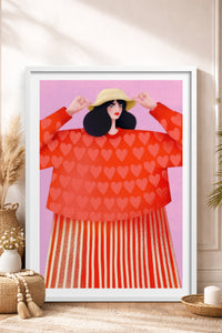 HOMEPACK Ahşap Çerçeveli Tablo Çerçeveli Poster Sanatsal Modern Duvar Dekoru TK-839