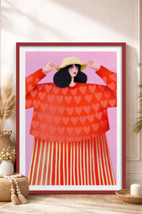 HOMEPACK Ahşap Çerçeveli Tablo Çerçeveli Poster Sanatsal Modern Duvar Dekoru TK-839