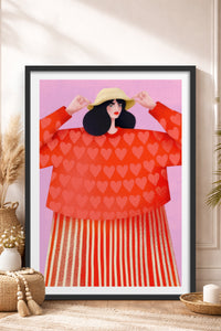 HOMEPACK Ahşap Çerçeveli Tablo Çerçeveli Poster Sanatsal Modern Duvar Dekoru TK-839