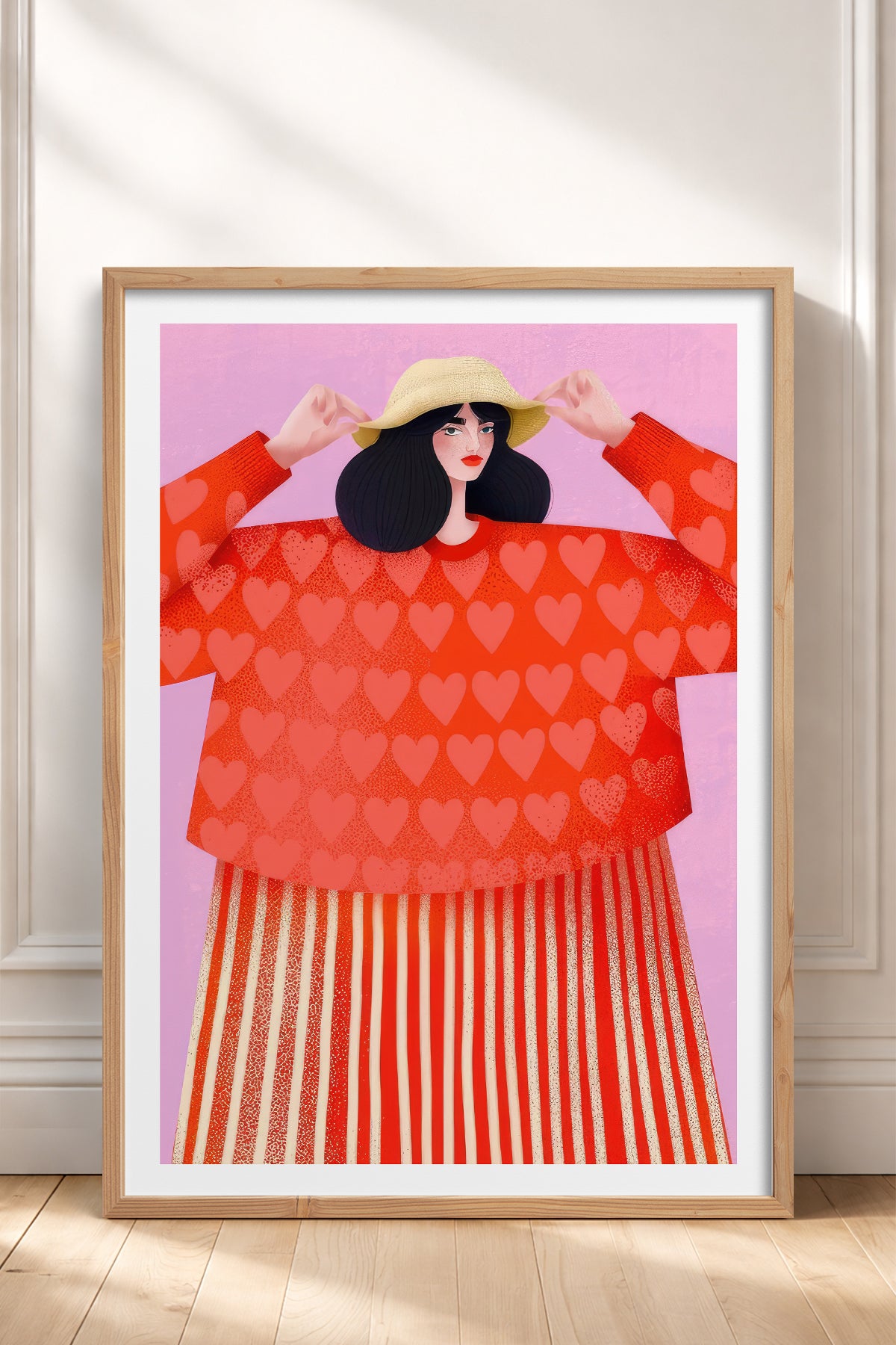HOMEPACK Ahşap Çerçeveli Tablo Çerçeveli Poster Sanatsal Modern Duvar Dekoru TK-839