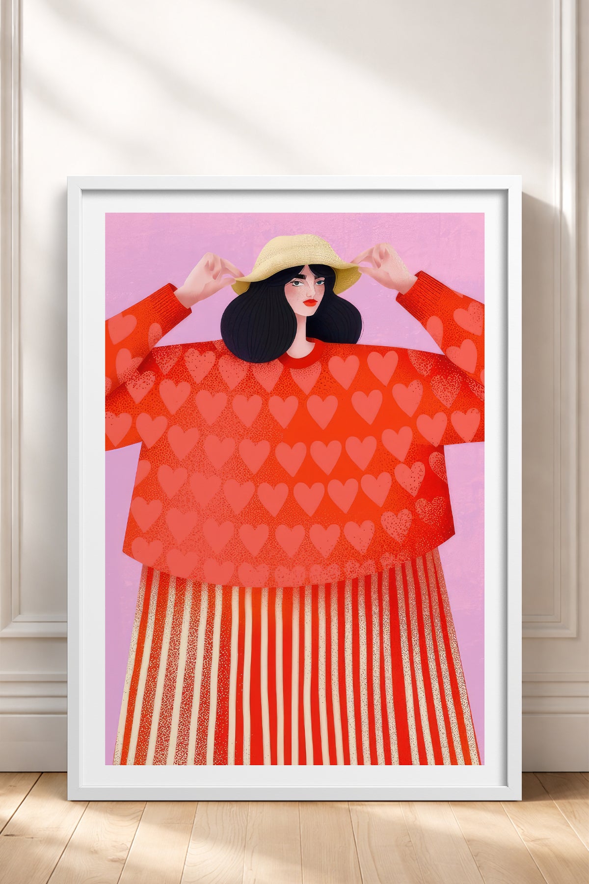 HOMEPACK Ahşap Çerçeveli Tablo Çerçeveli Poster Sanatsal Modern Duvar Dekoru TK-839