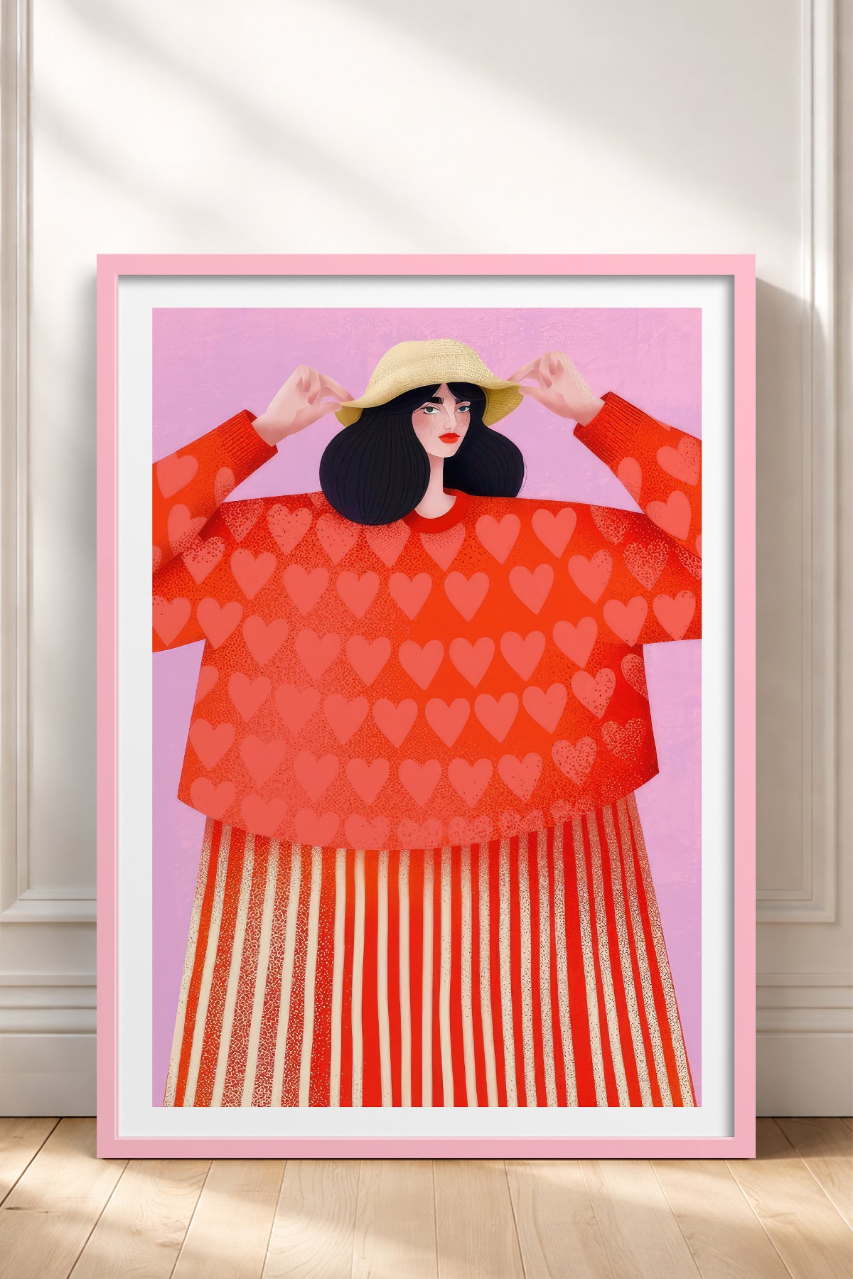 HOMEPACK Ahşap Çerçeveli Tablo Çerçeveli Poster Sanatsal Modern Duvar Dekoru TK-839
